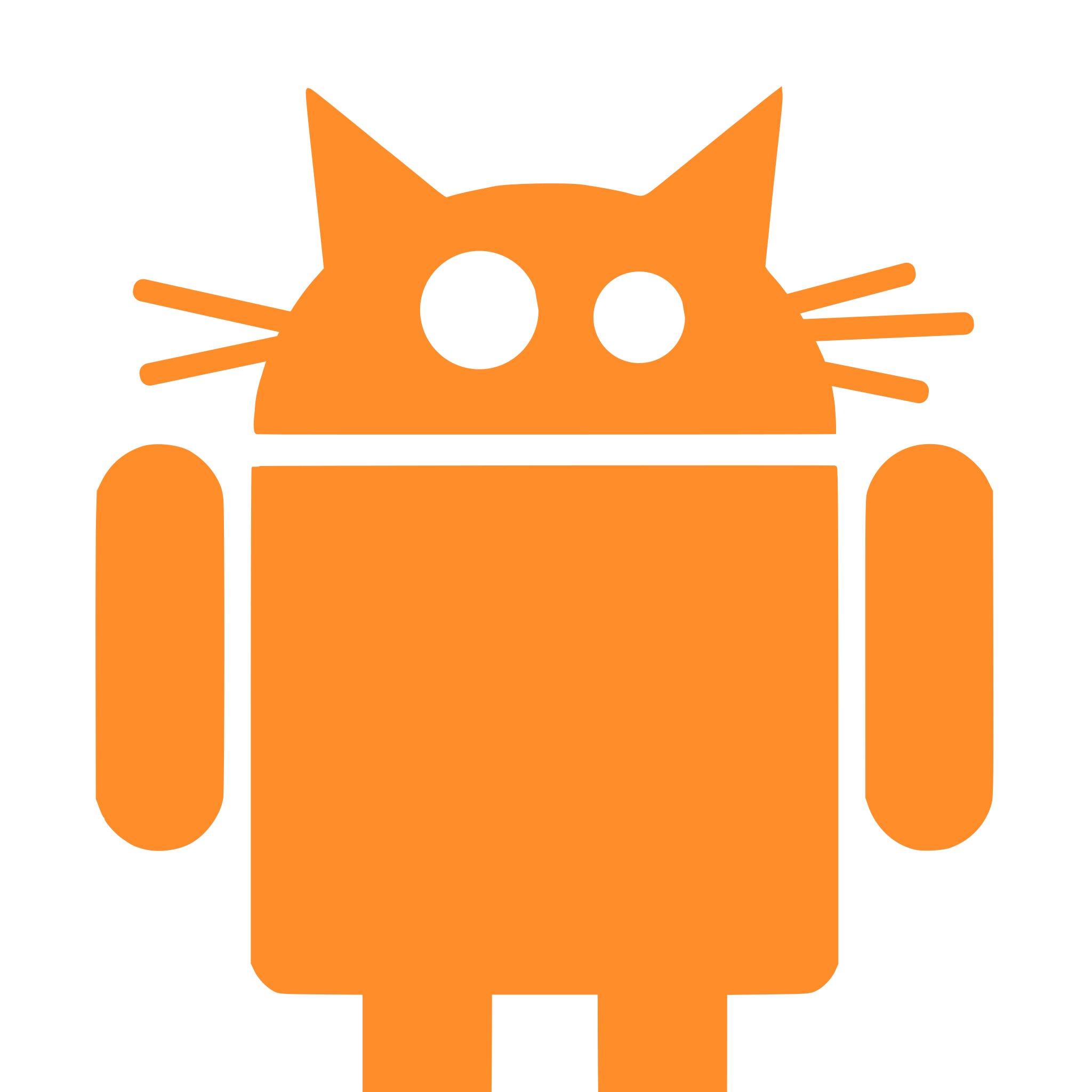 Mascota Android con rasgos de gato para Play Store